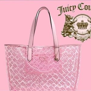 Juicy Couture
Clear with baby pink logo beach tote.